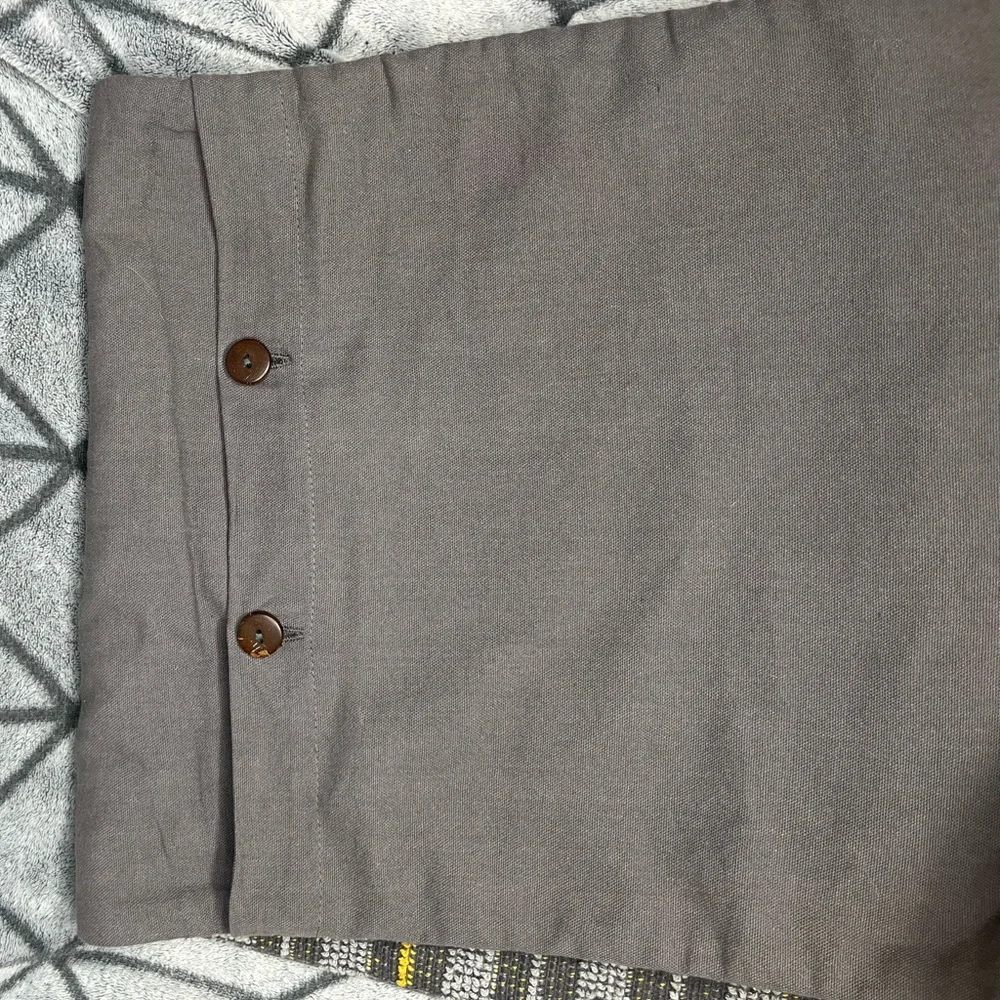 West Elm Modern Grey Yellow Geometric Sham Cover Throw Pillow Case 36”x14” DD